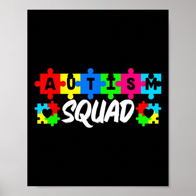 Affiche Squad Autisme Soutien Inclusion Plaidoyer Sensibil (Devant)