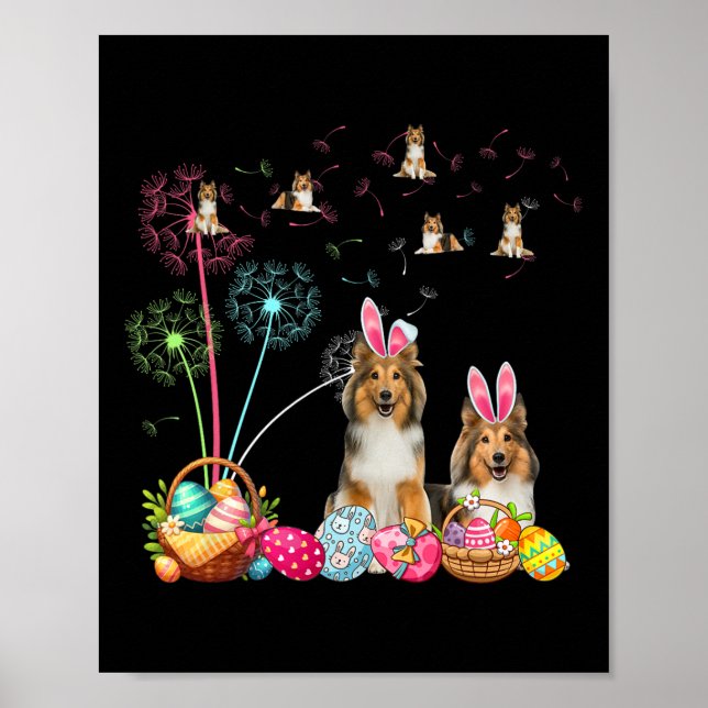 Affiche Squad Easter Couple Bunny Shelts Dandelions Chasse (Devant)