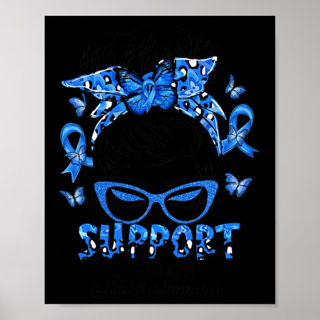 Affiche Squad Messy Bun Ataxia Sensibilisation cadeaux (Devant)