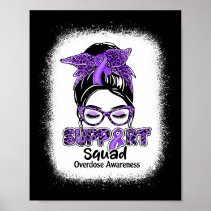 Affiche Squad Nœud Sale Ruban Violet Sensibilisation au Su