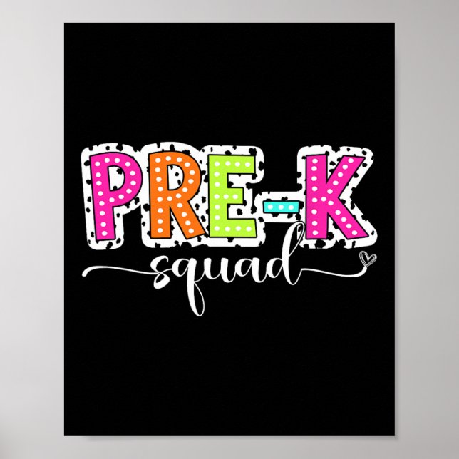 Affiche Squad pré-k Retour À L'École Points Dalmatiens (Devant)