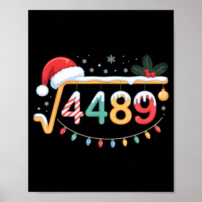 Affiche Square Root 4489 Funny 67 Meme Math Teacher 6 7 Ch (Devant)