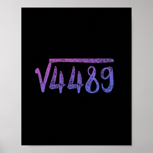 Affiche Square Root 4489 Math Teacher Six Seven 6 7  (Devant)