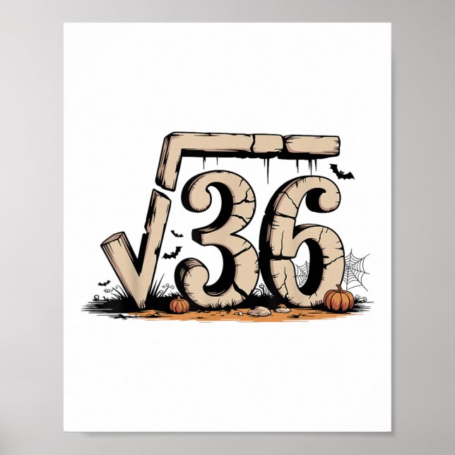 Affiche Square Root 67 Meme 6 7 Gen Alpha Halloween Six Se (Devant)