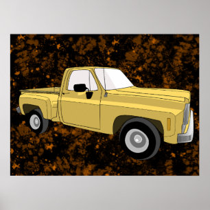 Affiche Squarebody, pick-up, GMC, Chevy C10, picture