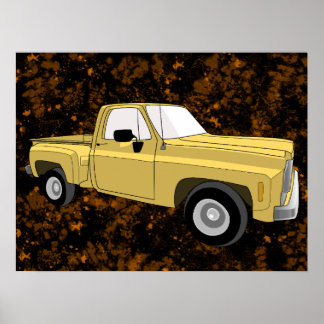 Affiche Squarebody, pick-up, GMC, Chevy C10, picture