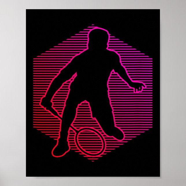Affiche Squash féminin Badminton navette masculine  (Devant)