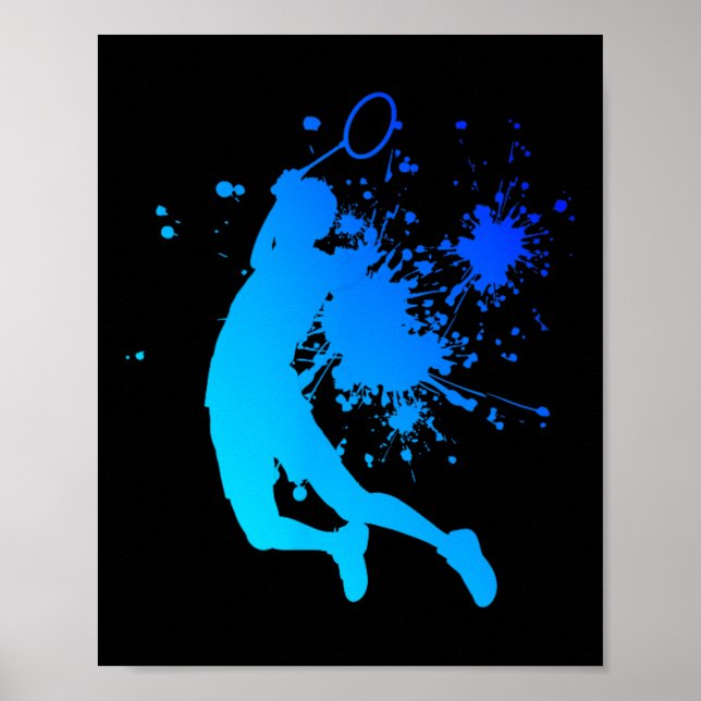 Affiche Squash Navette Femmes Badminton Hommes  (Devant)