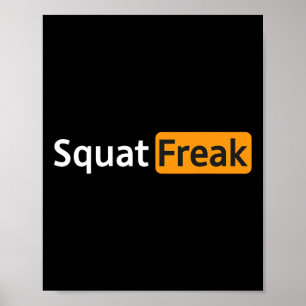 Affiche Squat Freak Funny Gym Bodybuilding Fitness entraîn