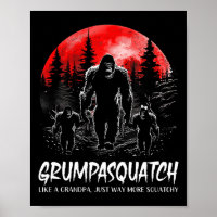 Squatch Funny Bigfoot Papa Sasquatch Yeti Pères D