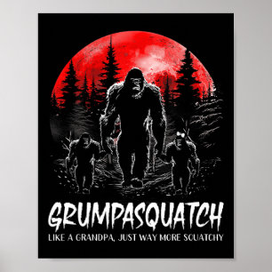 Affiche Squatch Funny Bigfoot Papa Sasquatch Yeti Pères D