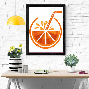 Affiche Squeeze of Sunshine : Graphique de jus d'orange