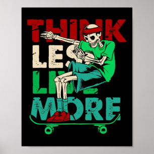 Affiche Squeleton qui fait dab sur skateboard Deck Skatebo