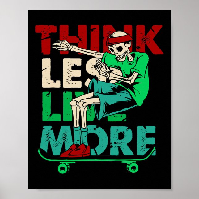 Affiche Squeleton qui fait dab sur skateboard Deck Skatebo (Devant)