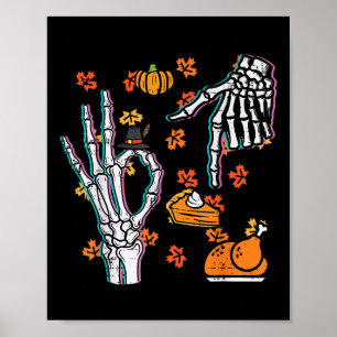 Affiche Squelette 67 Mème Drôle de Thanksgiving 6 7 Garçon