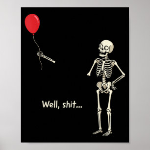 Affiche Squelette a perdu un ballon truc squelette drôle
