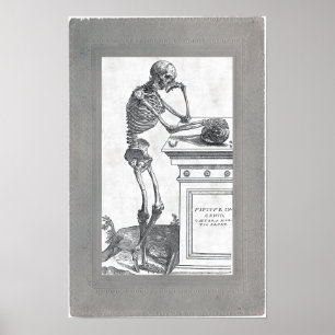 Affiche Squelette avec l'affiche de crâne