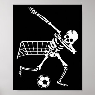 Affiche Squelette Dabbing Humour Football Cadeau Drôle d'H