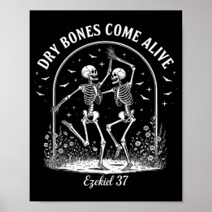 Affiche Squelette dansant Os secs reprennent vie Ha chréti