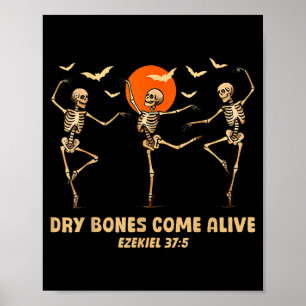 Affiche Squelette dansant Os secs reviennent à la vie Ha c