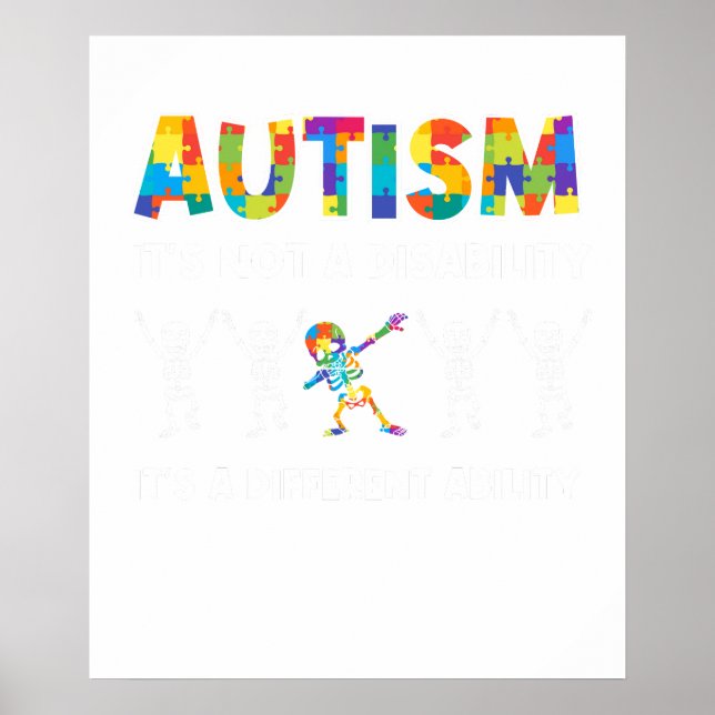 Affiche squelette d'autisme (Devant)