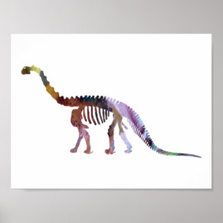 Affiche squelette de camarasaurus