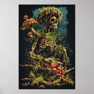 Affiche Squelette de champignons