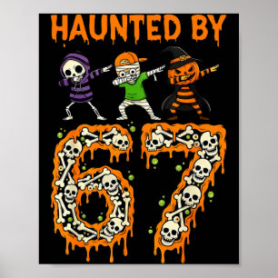 Affiche Squelette de Halloween qui fait le dab en 6-7