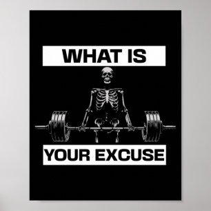 Affiche Squelette de motivation pour hommes au gymnase Que