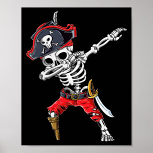 Affiche Squelette de pirate Dabbing