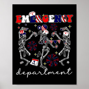 Affiche Squelette de service d'urgence du 4 juillet dansan