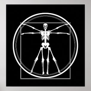 Affiche Squelette de Vitruvian