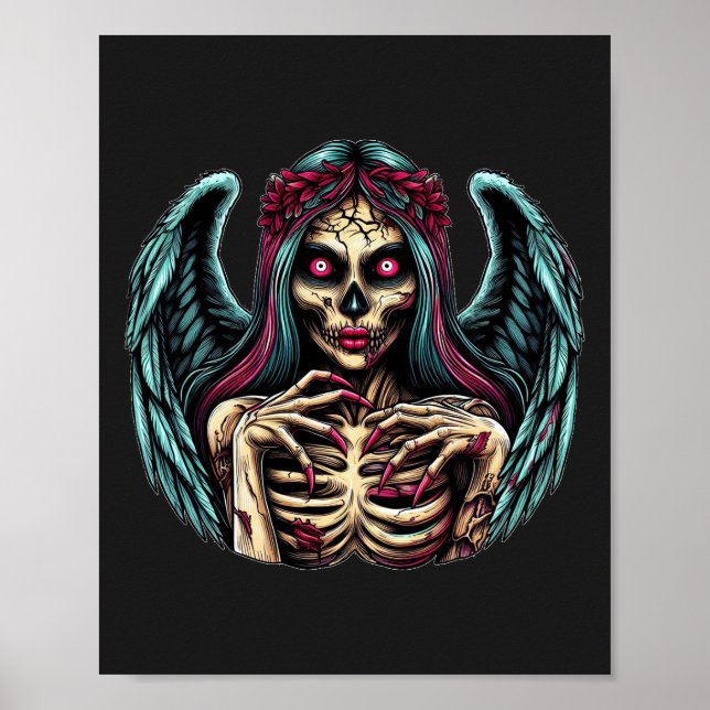 Affiche Squelette déplaisant Zombie Angel Dark Imaginaire  (Devant)
