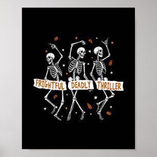 Affiche Squelette d'Halloween de Trump subtil Effrayant Mo