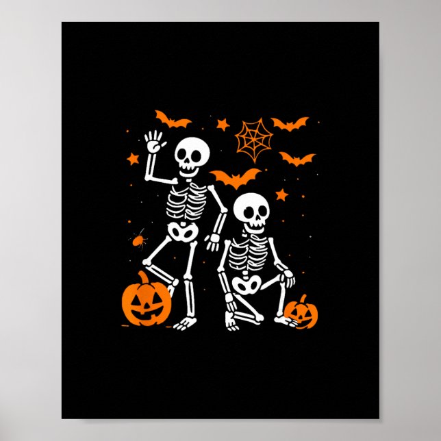 Affiche Squelette d'Halloween drôle anti Trump  (Devant)