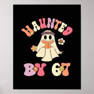 Affiche Squelette d'Halloween ensorcelé Numéro Six Sept