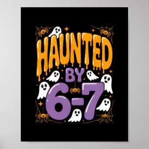 Affiche Squelette d'Halloween ensorcelé Numéro Six Sept en