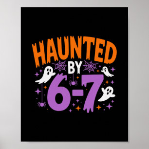 Affiche Squelette d'Halloween ensorcelé Numéro Six Sept Ha
