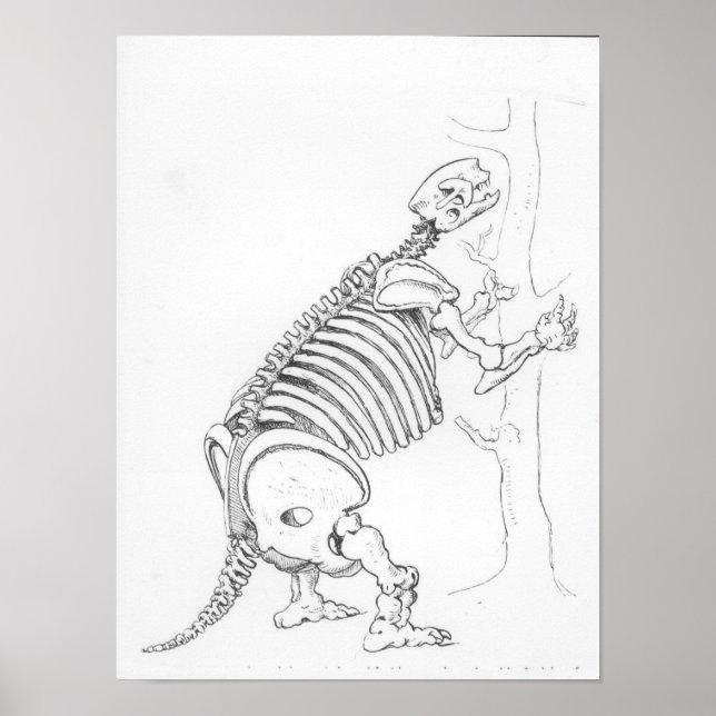 Affiche Squelette d'un Mylodon (Devant)