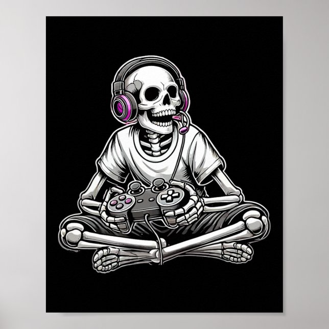 Affiche Squelette Halloween  (Devant)