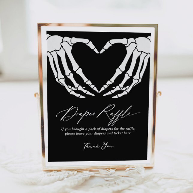 Affiche Squelette Halloween Baby shower Déchets Lait-Hallo (Créateur téléchargé)