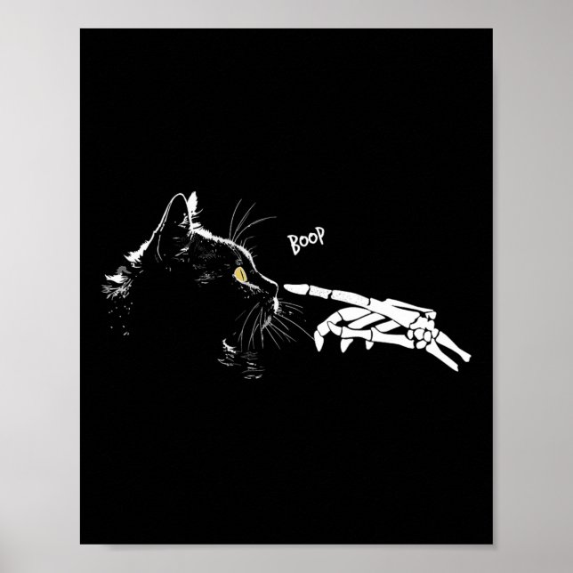 Affiche Squelette Halloween Cute Black Cats Pet K (Devant)
