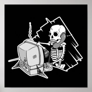 Affiche squelette indéfiniment en attente support techniqu