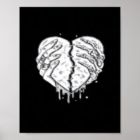 Squelette Mains Coeur - Coeur gothique Classique
