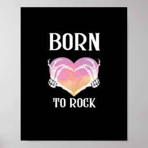 Affiche Squelette Mains Graphisme Coeur Pour Classique