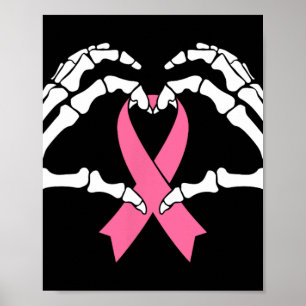 Affiche Squelette Mains Tenant Ribbon Halloween Costume Ha