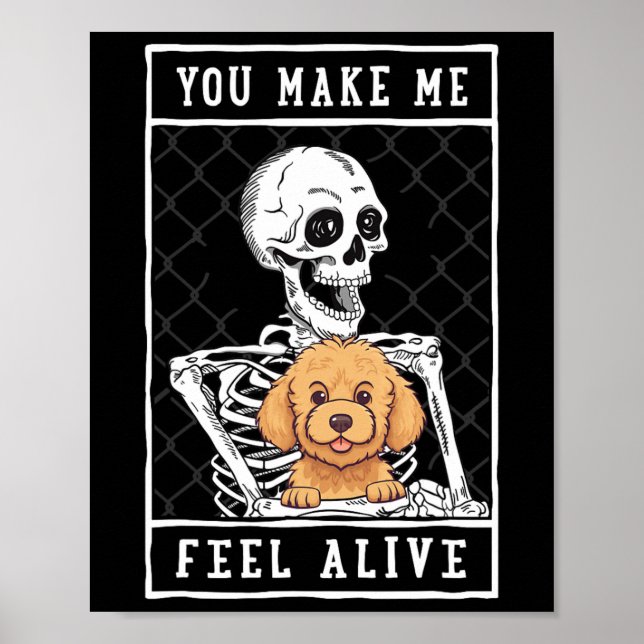 Affiche Squelette que vous faites sentir Halloween moi viv (Devant)