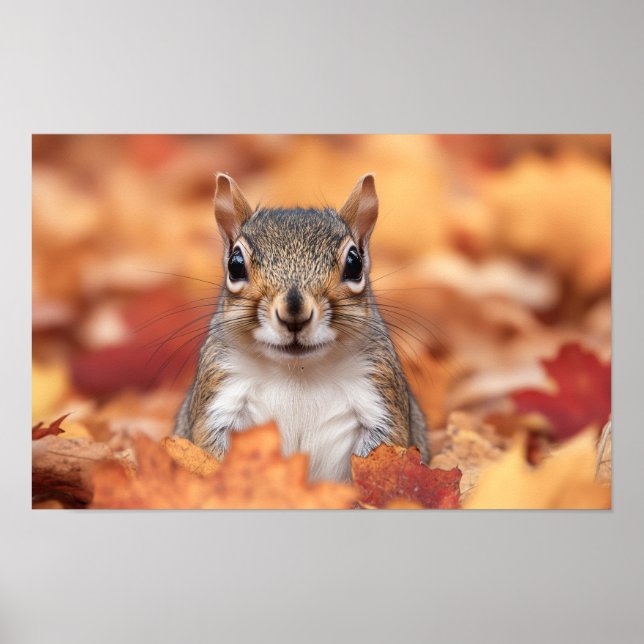 Affiche Squirrel Wild Animal Loving Portrait  (Devant)