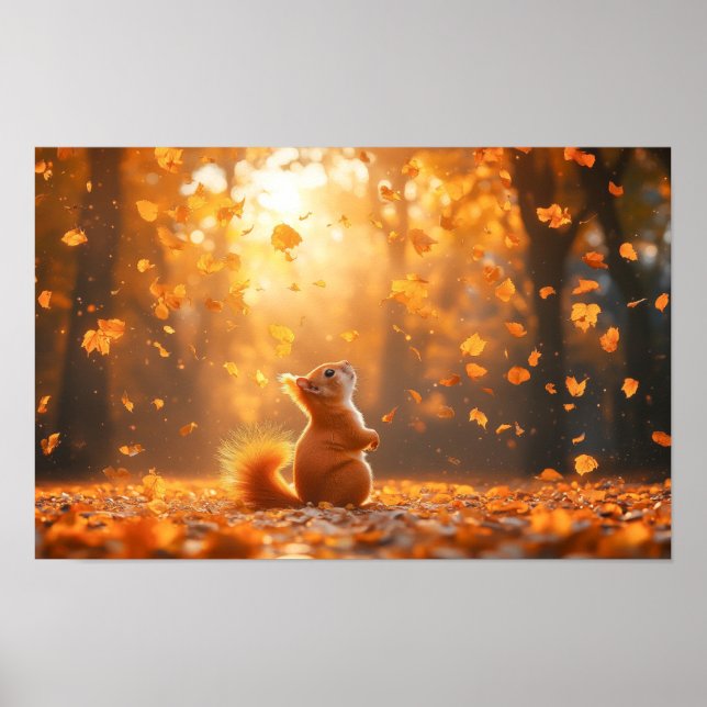 Affiche Squirrel Wild Animal Loving Portrait  (Devant)
