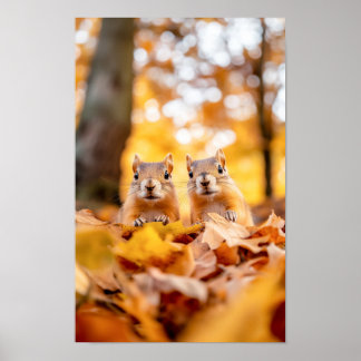 Affiche Squirrel Wild Animal Loving Portrait 